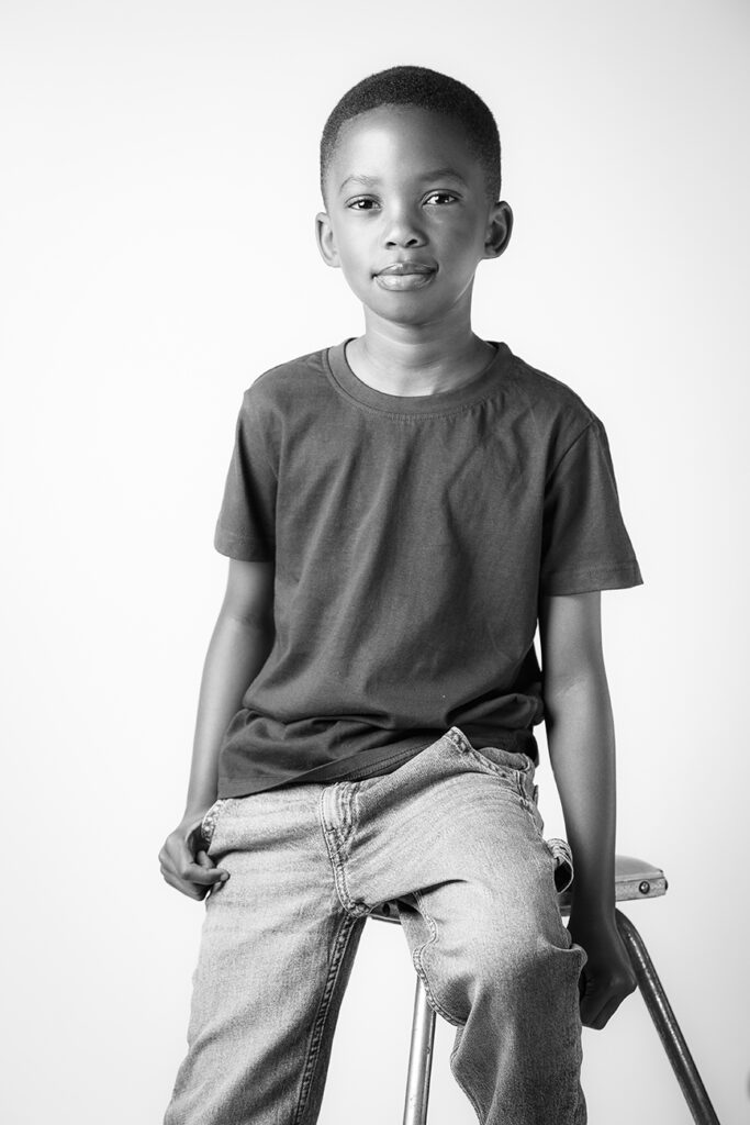 High end classic Child/ kids portrait shot clean white studio backdrop shot in Johannesburg studio by Kevin Mark Pass